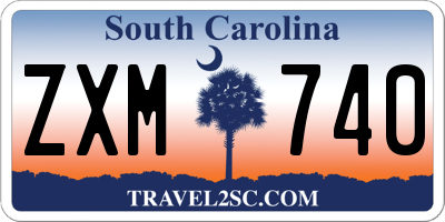 SC license plate ZXM740