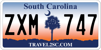 SC license plate ZXM747
