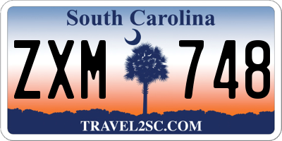 SC license plate ZXM748