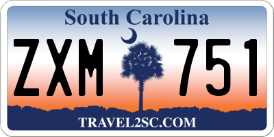 SC license plate ZXM751
