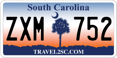 SC license plate ZXM752