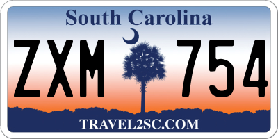 SC license plate ZXM754