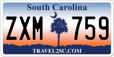 SC license plate ZXM759