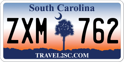 SC license plate ZXM762