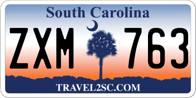 SC license plate ZXM763