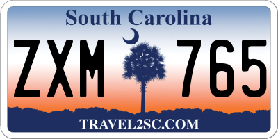 SC license plate ZXM765