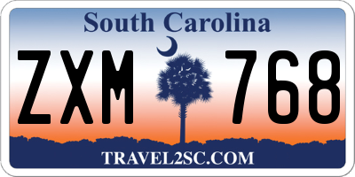 SC license plate ZXM768