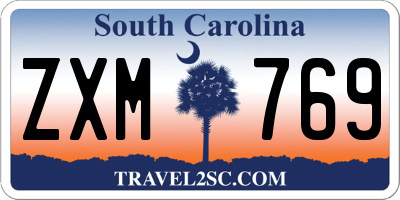 SC license plate ZXM769