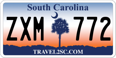 SC license plate ZXM772