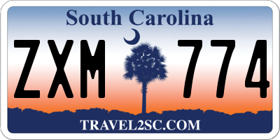 SC license plate ZXM774