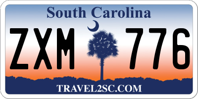 SC license plate ZXM776