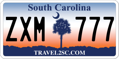 SC license plate ZXM777