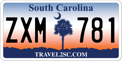 SC license plate ZXM781