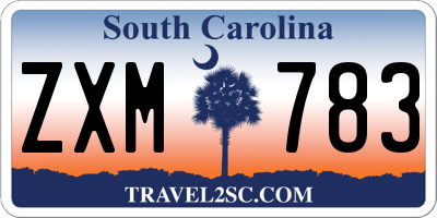 SC license plate ZXM783
