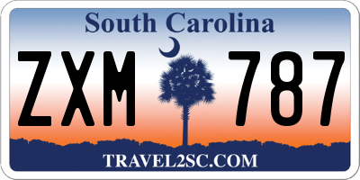 SC license plate ZXM787