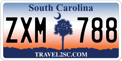 SC license plate ZXM788