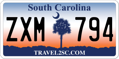 SC license plate ZXM794