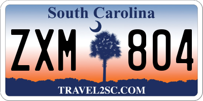 SC license plate ZXM804