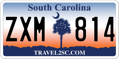 SC license plate ZXM814