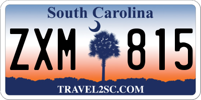 SC license plate ZXM815