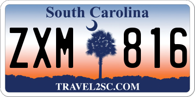 SC license plate ZXM816