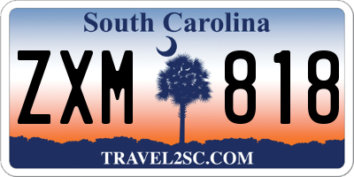 SC license plate ZXM818