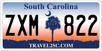 SC license plate ZXM822