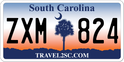 SC license plate ZXM824