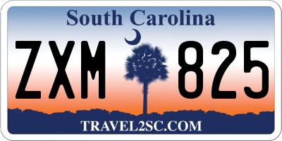 SC license plate ZXM825