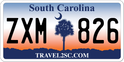 SC license plate ZXM826