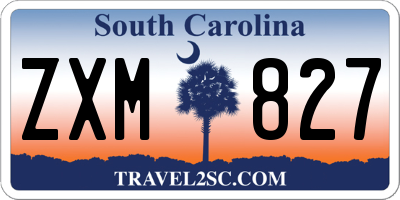 SC license plate ZXM827