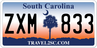 SC license plate ZXM833