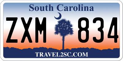 SC license plate ZXM834