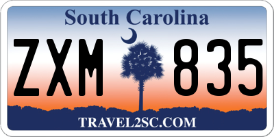 SC license plate ZXM835