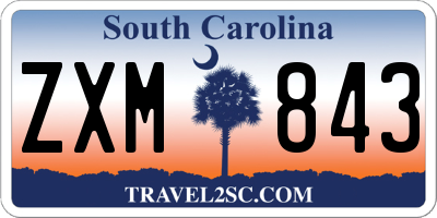 SC license plate ZXM843