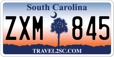 SC license plate ZXM845