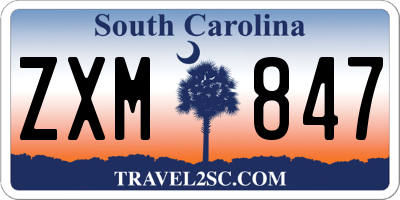 SC license plate ZXM847