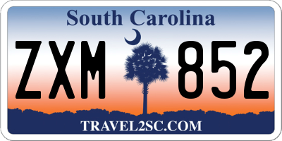 SC license plate ZXM852