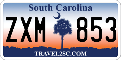 SC license plate ZXM853