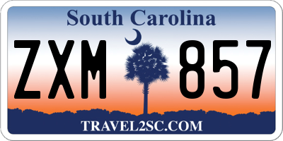 SC license plate ZXM857