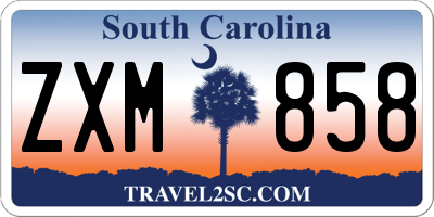 SC license plate ZXM858
