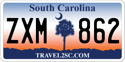 SC license plate ZXM862