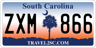 SC license plate ZXM866