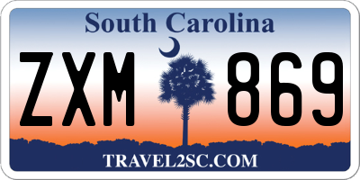 SC license plate ZXM869