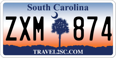 SC license plate ZXM874