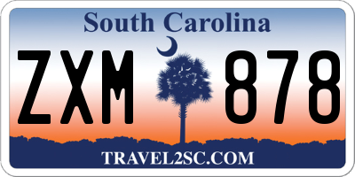 SC license plate ZXM878