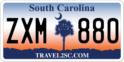 SC license plate ZXM880