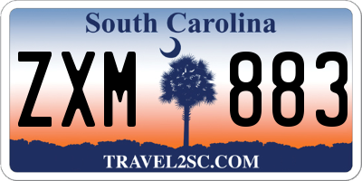 SC license plate ZXM883