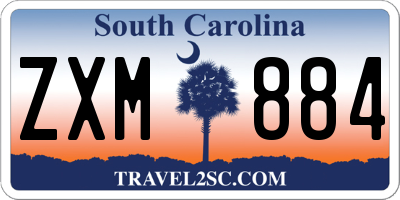 SC license plate ZXM884