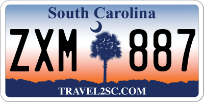 SC license plate ZXM887